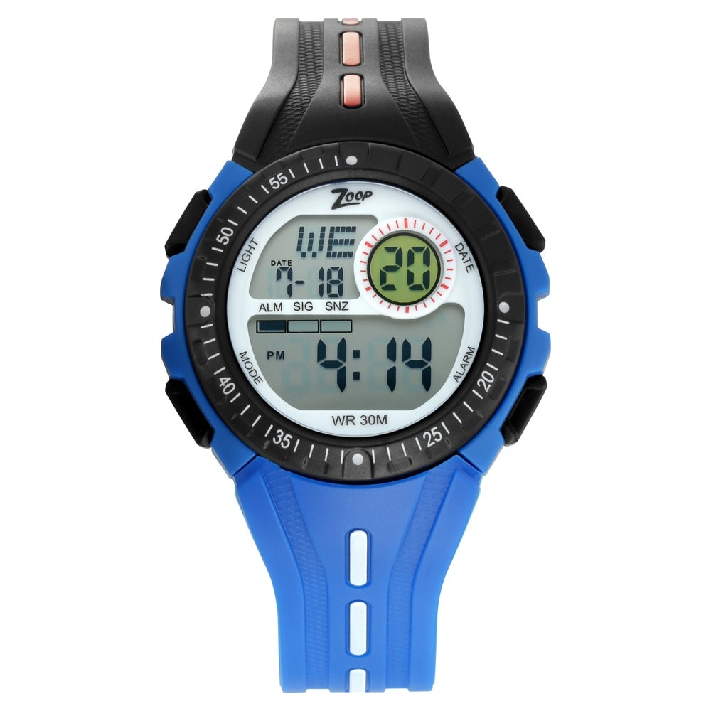 Titan Zoop Kid's Digital Watch with Blue and Black Strap 16007PP04