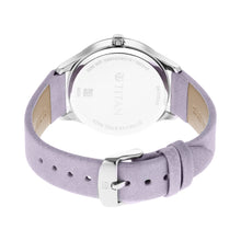 Load image into Gallery viewer, Titan Pastels Purple Mother of Pearl Dial Analog Watch for Women with Leather strap 2670SL02
