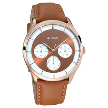Load image into Gallery viewer, Titan Men&#39;s Watch Rose Gold Dial &amp; Case Multifunction 90125WL02
