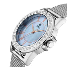 Load image into Gallery viewer, Titan Sparkle Blue Dial Analog Watch with Stainless Steel for Women - 9798SM04
