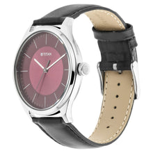 Load image into Gallery viewer, Titan Workwear Men&#39;s Watch Maroon Dial, Leather Strap 1802SL05
