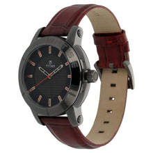 Load image into Gallery viewer, Titan HTSE Women&#39;s Watch with Black Dial &amp; Red Leather Strap Watch 2526QL01
