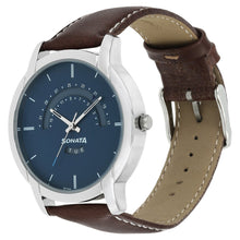 Load image into Gallery viewer, Titan Sonata Reloaded Men&#39;s Watch with Blue Dial &amp; Leather Strap 77031SL01
